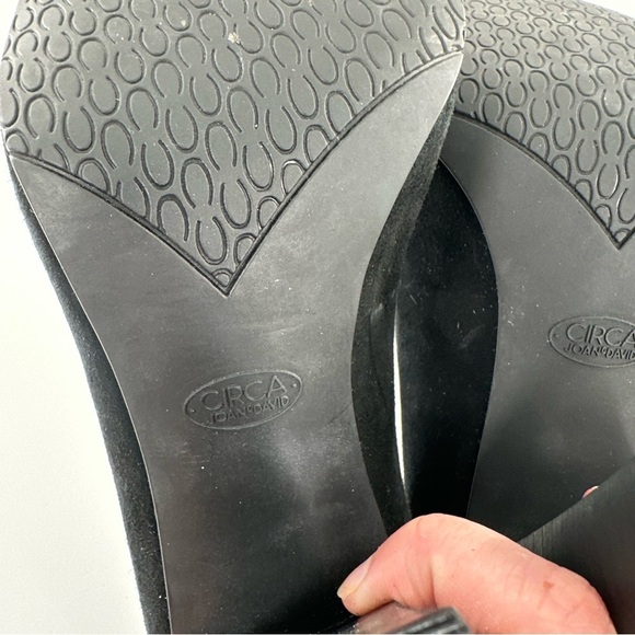 Circa Joan & David Duseascape heels size 6.5 black suede pumps 90s y2k pinup - Picture 9 of 14